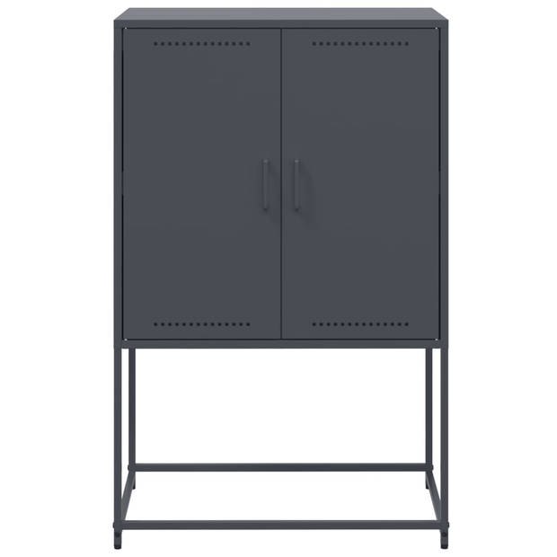 vidaXL Tv-meubel 68x39x60,5 cm staal zwart