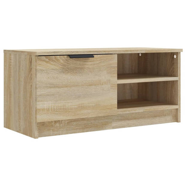 vidaXL Tv-meubels 2 st 80x35x36,5 cm bewerkt hout sonoma eikenkleurig