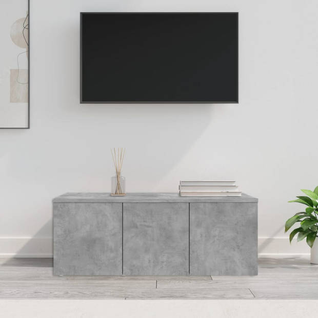 vidaXL Tv-meubel 80x34x30 cm bewerkt hout betongrijs