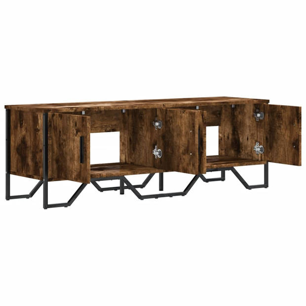 vidaXL Tv-meubel 122x34x41 cm bewerkt hout gerookt eikenkleurig