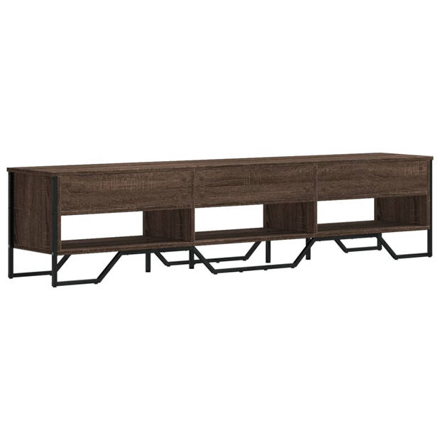 vidaXL Tv-meubel 180x34x41 cm bewerkt hout bruin eikenkleurig