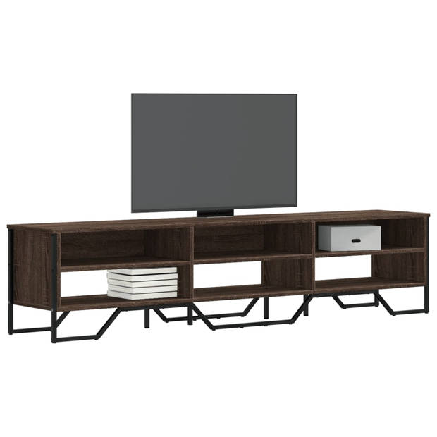 vidaXL Tv-meubel 180x34x41 cm bewerkt hout bruin eikenkleurig