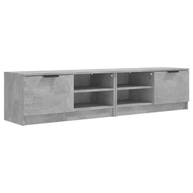 vidaXL Tv-meubels 2 st 80x35x36,5 cm bewerkt hout betongrijs