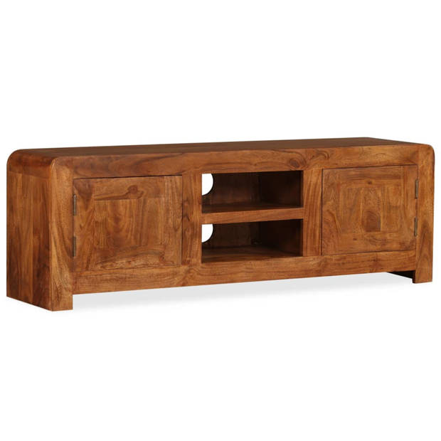 vidaXL Tv-meubel 120x30x40 cm massief hout met honingafwerking