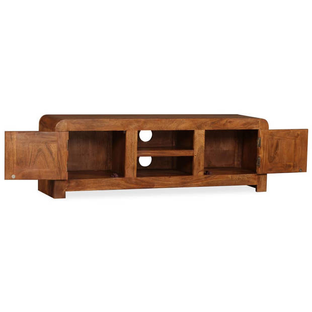 vidaXL Tv-meubel 120x30x40 cm massief hout met honingafwerking