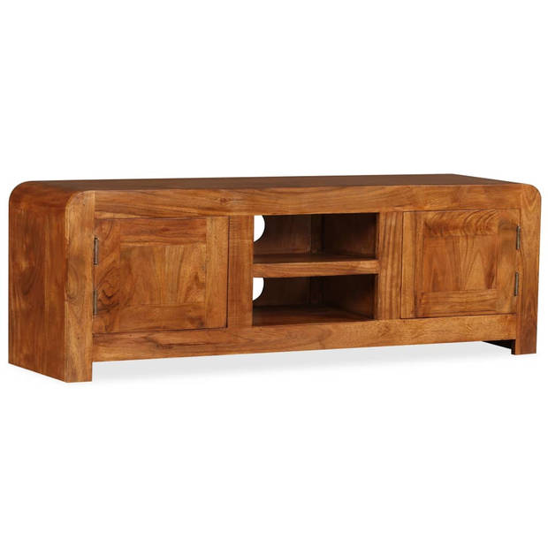 vidaXL Tv-meubel 120x30x40 cm massief hout met honingafwerking