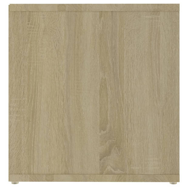 vidaXL Tv-meubel 72x35x36,5 cm bewerkt hout wit en sonoma eikenkleurig