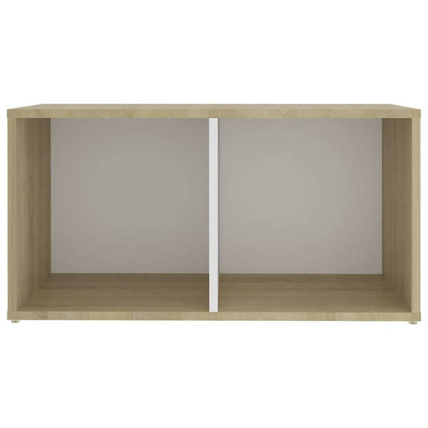 vidaXL Tv-meubelen 2 st 72x35x36,5 cm bewerkt hout wit sonoma eiken