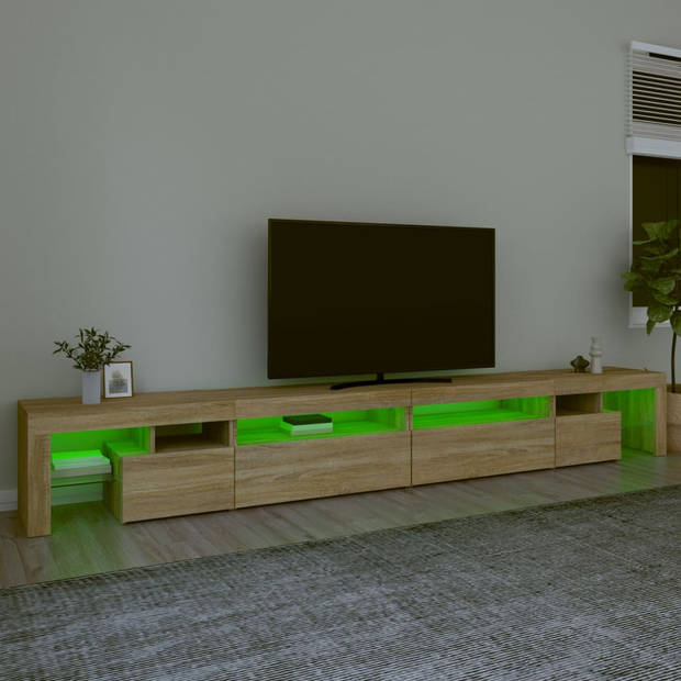 vidaXL Tv-meubel met LED-verlichting 290x36,5x40cm sonoma eikenkleurig