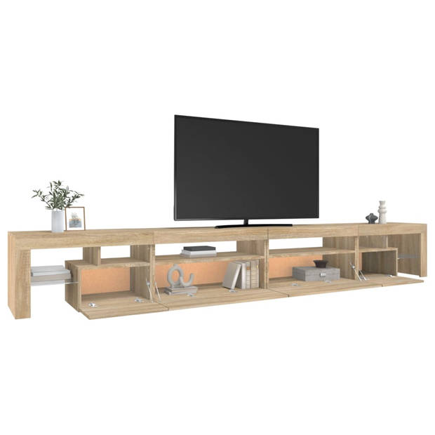 vidaXL Tv-meubel met LED-verlichting 290x36,5x40cm sonoma eikenkleurig