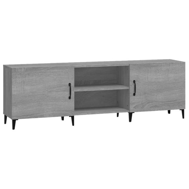 vidaXL Tv-meubel 150x30x50 cm bewerkt hout grijs sonoma eikenkleurig