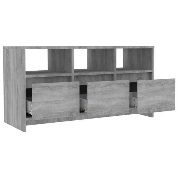 vidaXL Tv-meubel 102x37,5x52,5 cm bewerkt hout grijs sonoma eikenkleur