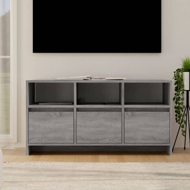 vidaXL Tv-meubel 102x37,5x52,5 cm bewerkt hout grijs sonoma eikenkleur