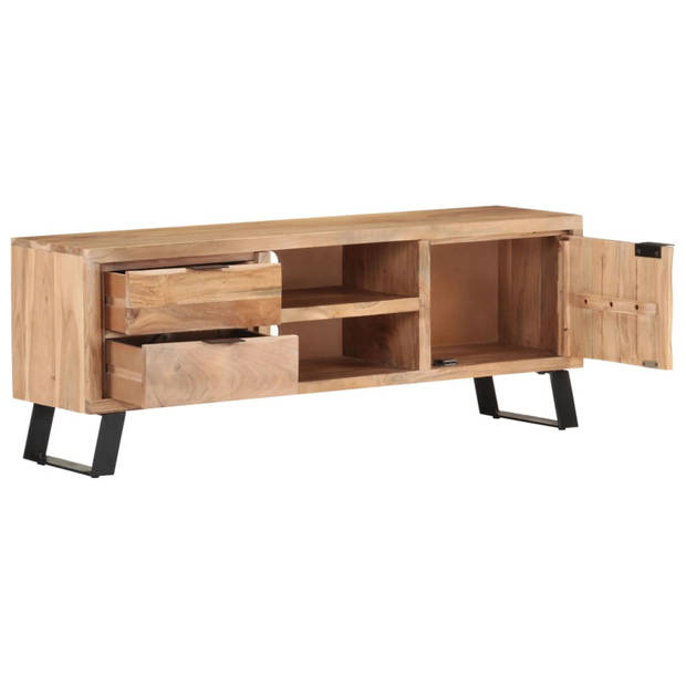 vidaXL Tv-meubel met natuurlijke randen 120x30x42cm massief acaciahout