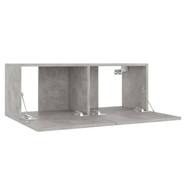 vidaXL Tv-meubel 80x30x30 cm bewerkt hout betongrijs