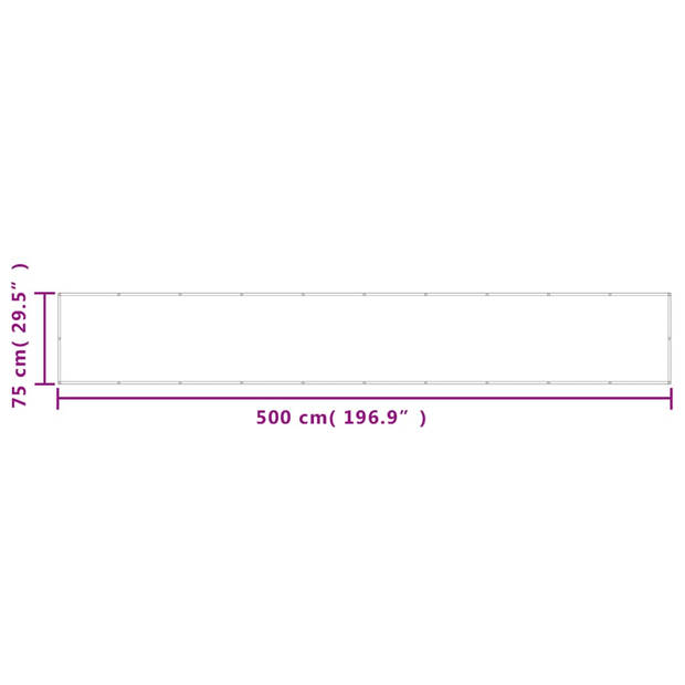 vidaXL Balkonscherm 75x500 cm 100% oxford polyester zandkleurig