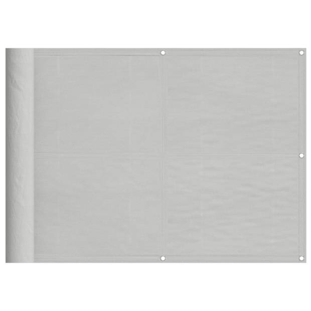 vidaXL Balkonscherm 75x500 cm 100% oxford polyester lichtgrijs