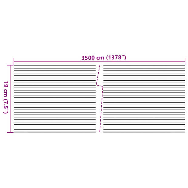 vidaXL Tuinscherm 2 st steenpatroon 35x0,19 m PVC grijs