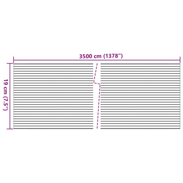 vidaXL Tuinscherm 2 st marmergrindpatroon 35x0,19 m PVC grijs