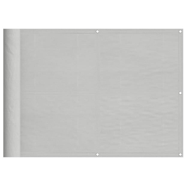 vidaXL Balkonscherm 75x300 cm 100% oxford polyester lichtgrijs