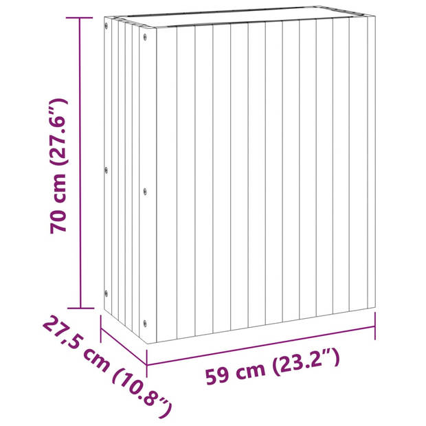 vidaXL Plantenbak 59x27,5x70 cm massief acaciahout