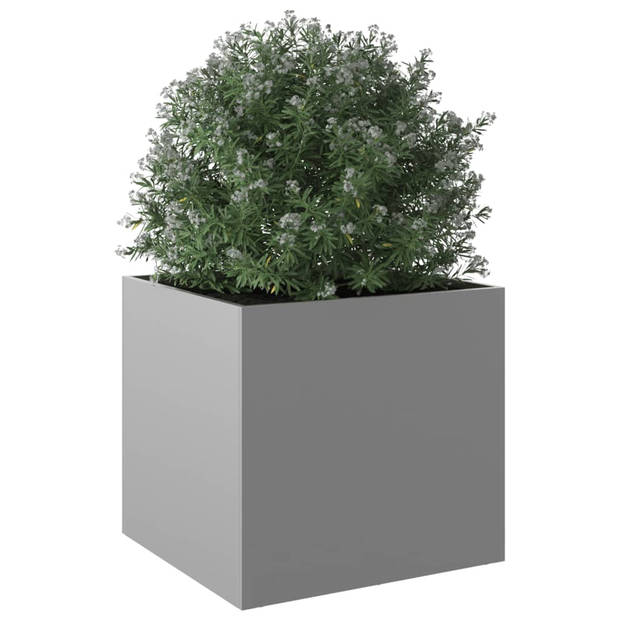 vidaXL Plantenbak 49x47x46 cm gegalvaniseerd staal zilverkleurig