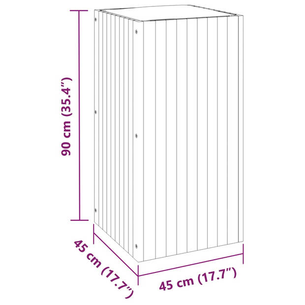 vidaXL Plantenbak 45x45x90 cm massief acaciahout