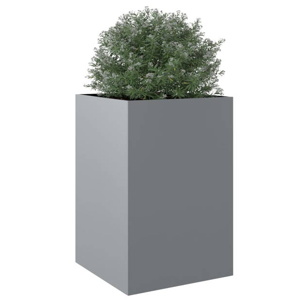 vidaXL Plantenbak 52x48x75 cm gegalvaniseerd staal zilverkleurig