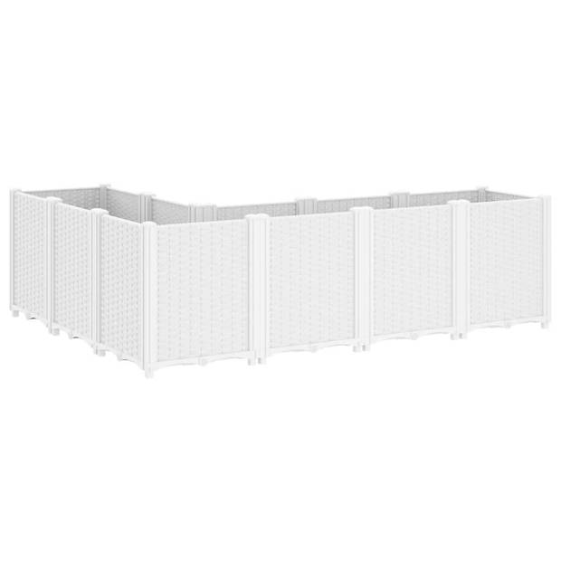 vidaXL Plantenbak 160x120x53 cm polypropeen wit