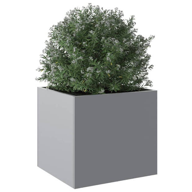 vidaXL Plantenbak 32x30x29 cm gegalvaniseerd staal zilverkleurig