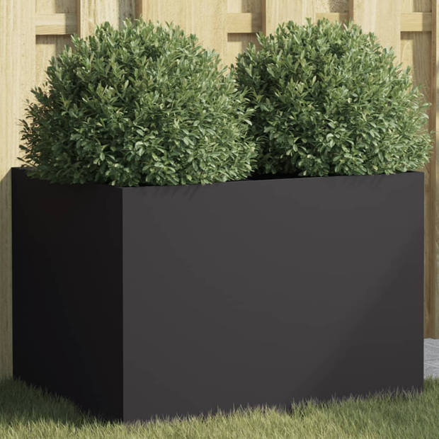 vidaXL Plantenbak 62x47x46 cm staal zwart