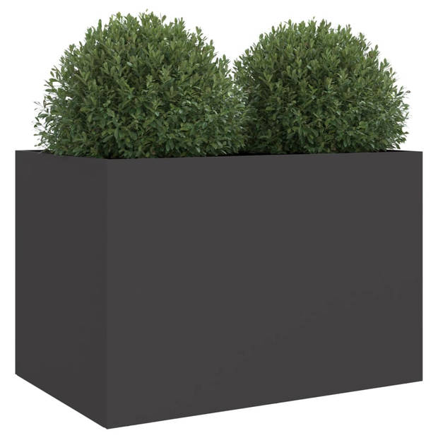 vidaXL Plantenbak 62x47x46 cm staal zwart