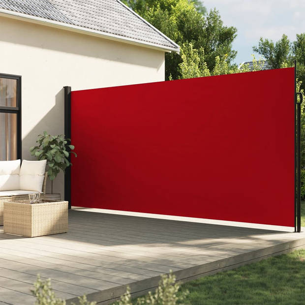 vidaXL Windscherm uittrekbaar 200x500 cm rood