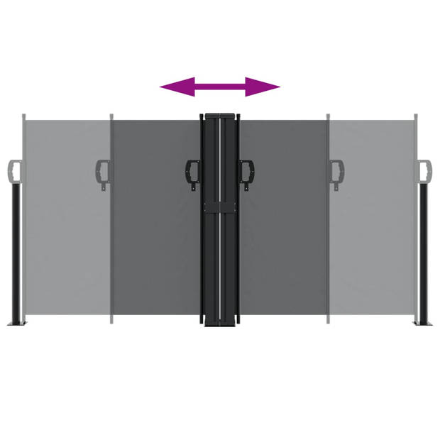 vidaXL Windscherm uittrekbaar 120x1000 cm zwart