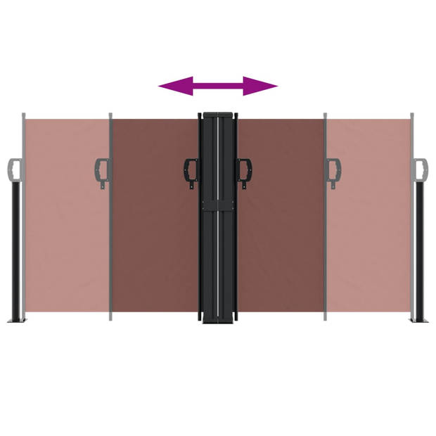 vidaXL Windscherm uittrekbaar 120x600 cm bruin