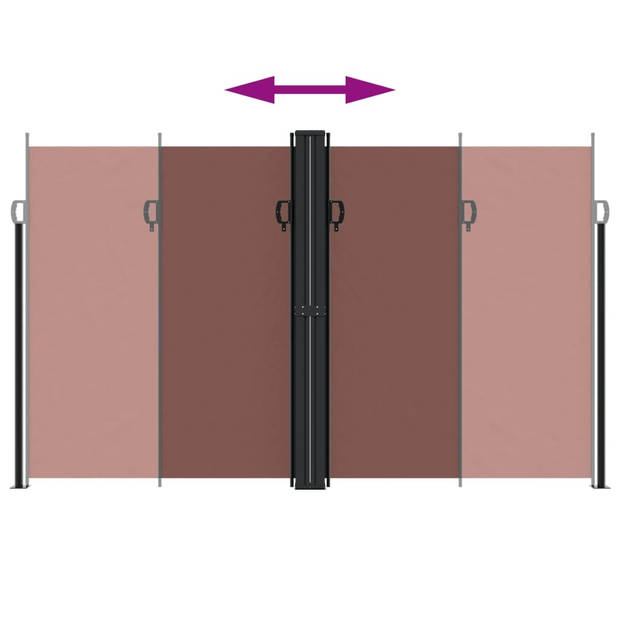 vidaXL Windscherm uittrekbaar 200x1000 cm bruin