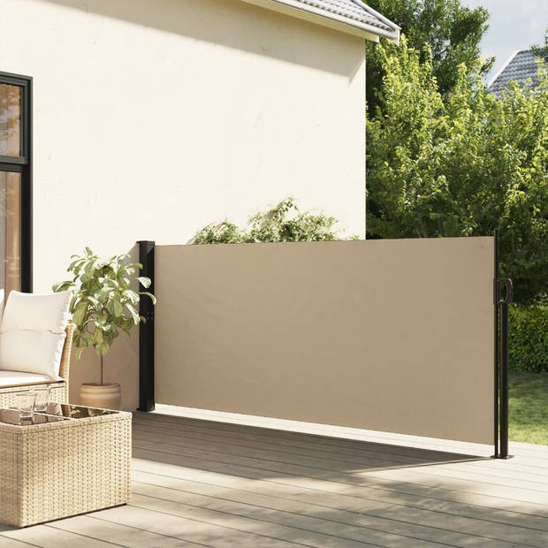 vidaXL Windscherm uittrekbaar 120x600 cm beige