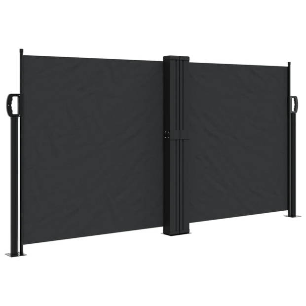 vidaXL Windscherm uittrekbaar 120x600 cm zwart