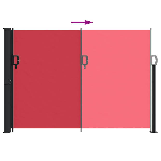 vidaXL Windscherm uittrekbaar 140x600 cm rood