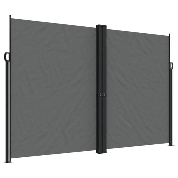 vidaXL Windscherm uittrekbaar 220x600 cm antracietkleurig