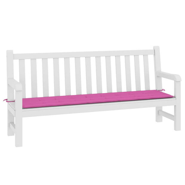 vidaXL Tuinbankkussen 200x50x3 cm stof roze