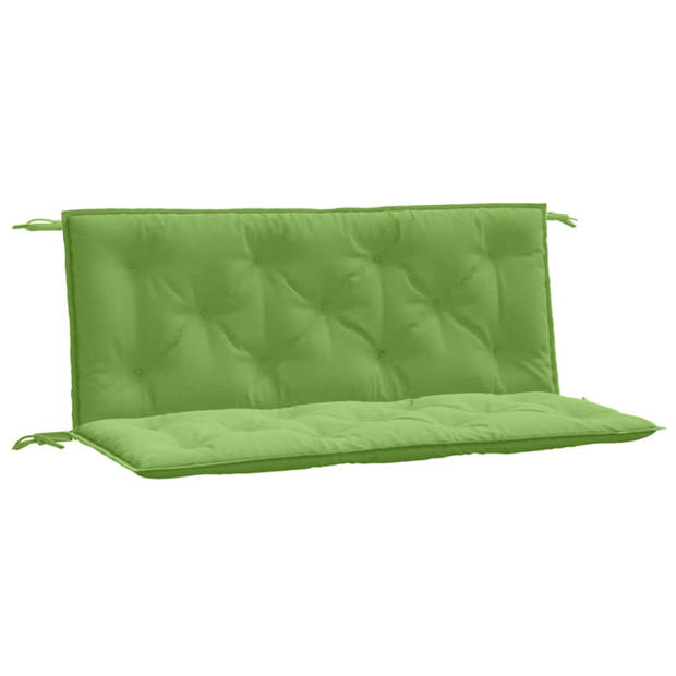 vidaXL Tuinbankkussens 2 st 120x50x7 cm stof gemêleerd groen