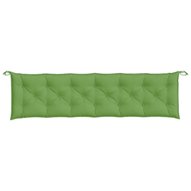 vidaXL Tuinbankkussens 2 st 200x50x7 cm stof gemêleerd groen