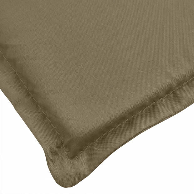 vidaXL Ligbedkussen 200x60x4 cm stof gemêleerd taupe