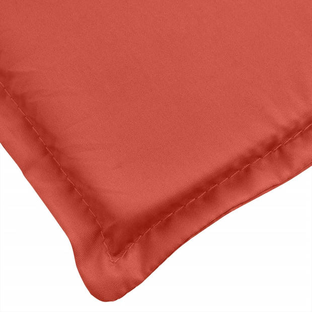 vidaXL Ligbedkussen 200x50x4 cm stof gemêleerd rood