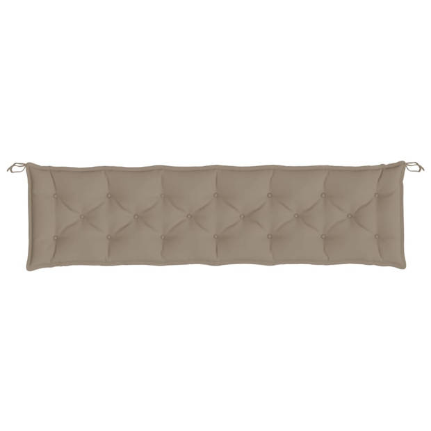 vidaXL Tuinbankkussens 2 st 200x50x7 cm oxford stof taupe