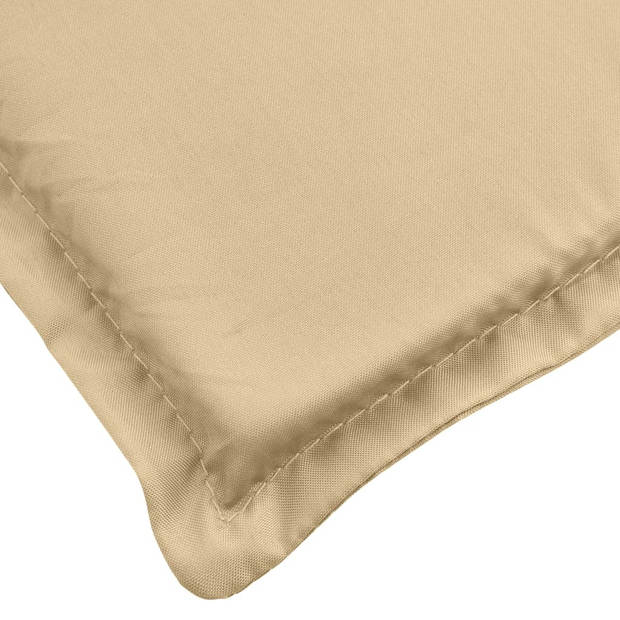 vidaXL Terrasstoelkussen (75+105)x50x3 cm stof gemêleerd beige