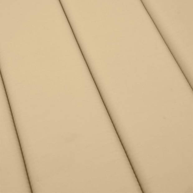 vidaXL Ligbedkussen 200x50x4 cm stof gemêleerd beige