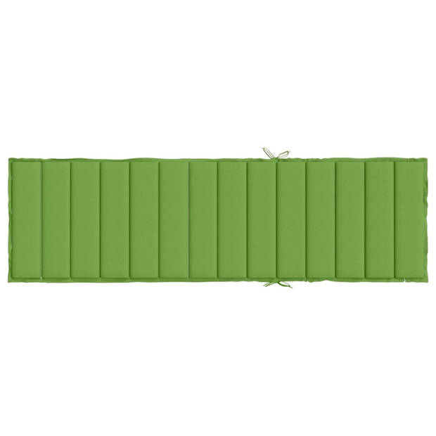 vidaXL Ligbedkussen 200x50x4 cm stof gemêleerd groen