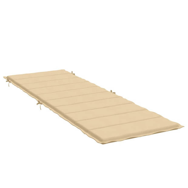 vidaXL Ligbedkussen 186x58x3 cm stof gemêleerd beige